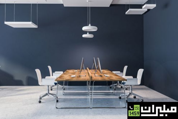 آبی تفتی+ خاکستری روشن و چوبی طبیعی