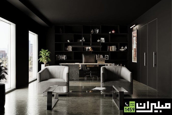 رنگ اتاق مدیریت تیره، شیک و خاص 